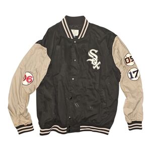 Genuine Merchandise Black and Gray Varsity Jacket